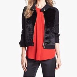 Ponte Jacket with Faux Calf Half in the front.